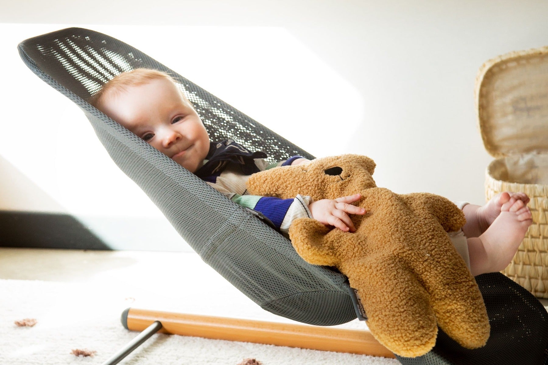 Childhome Evolux Mesh Bouncer – Natural Anthracite