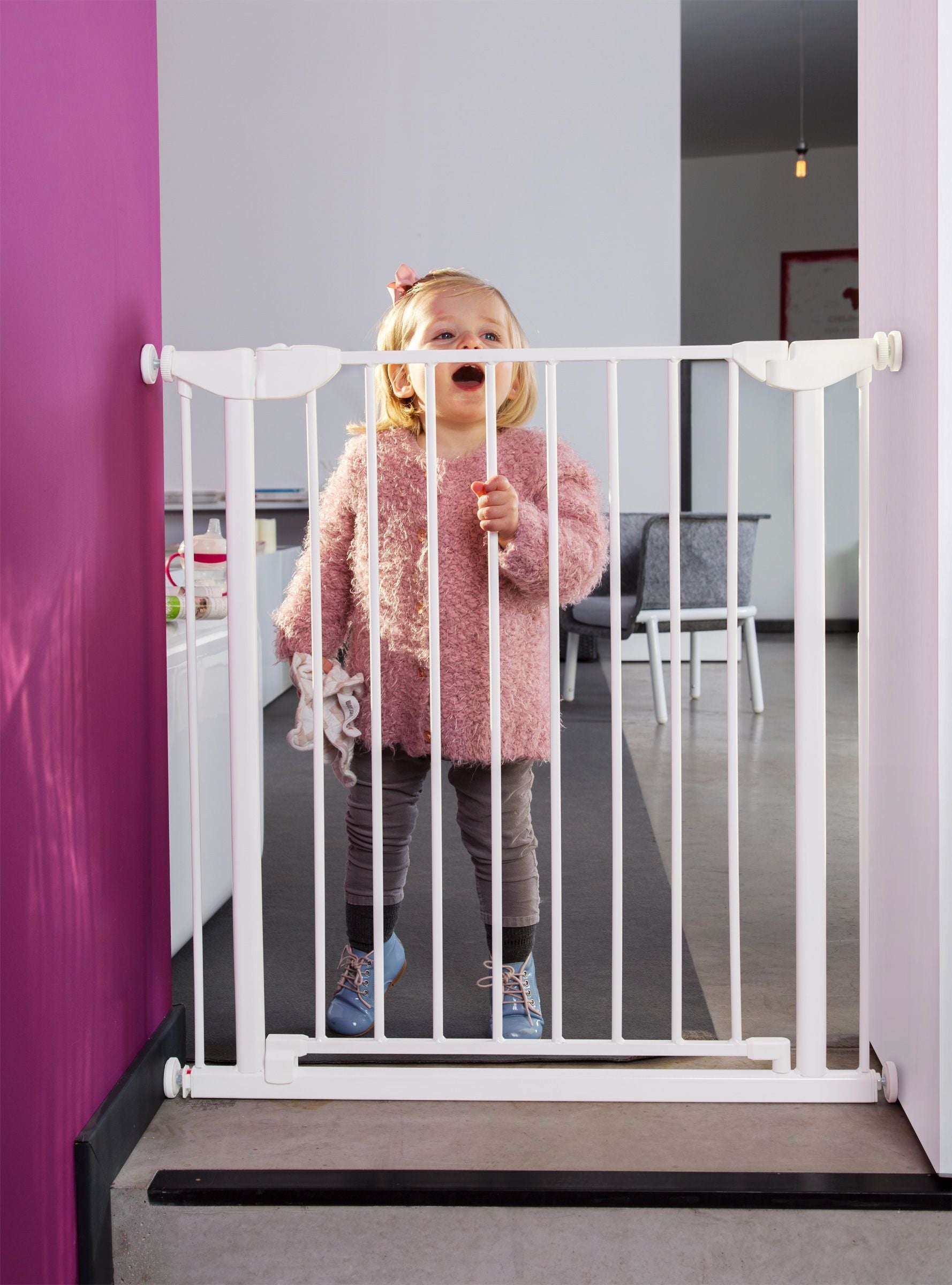 Childhome Eltra Pressure Door Safety Gate - White (75-81cm)