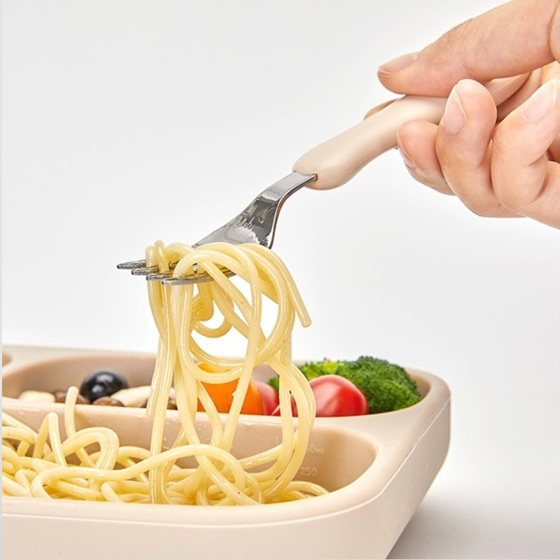 Moyuum Stainless Steel Baby Spoon and Fork Set with Travel Case