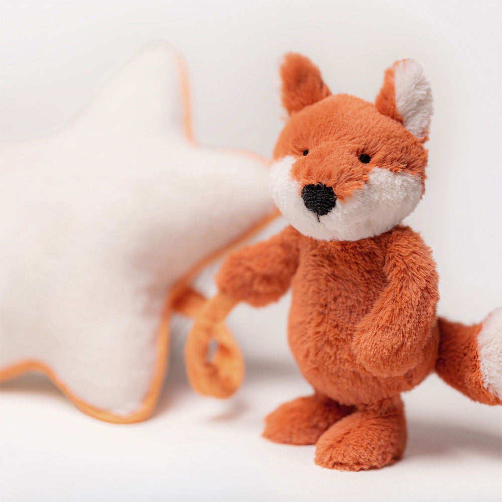 Jellycat Bashful Fox Cub Musical Pull Toy