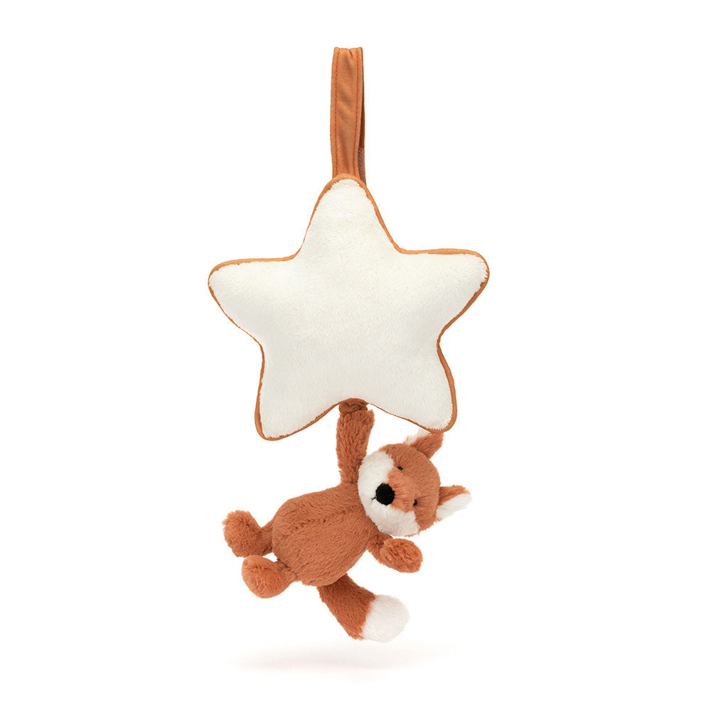 Jellycat Bashful Fox Cub Musical Pull Toy