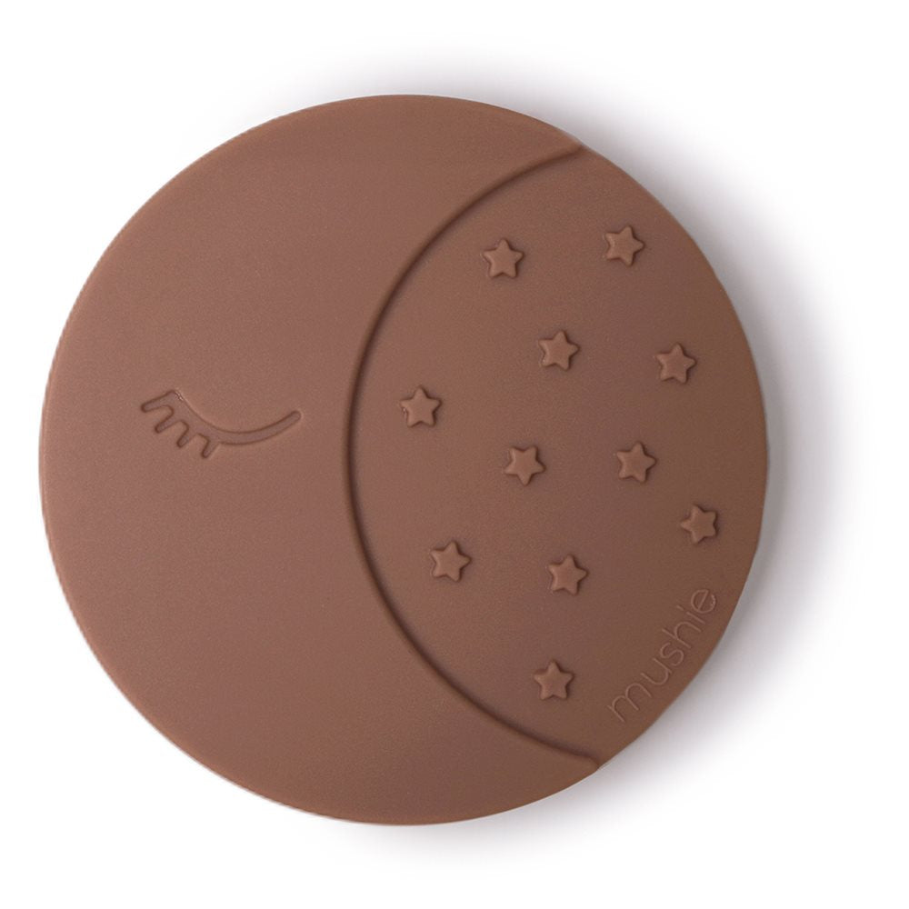 Mushie Silicone Moon Teether - Cloudy Mauve