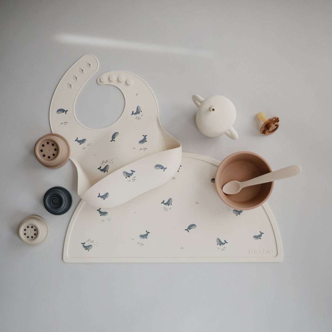 Mushie Silicone Baby Bib (40 designs) - Pupsik Singapore