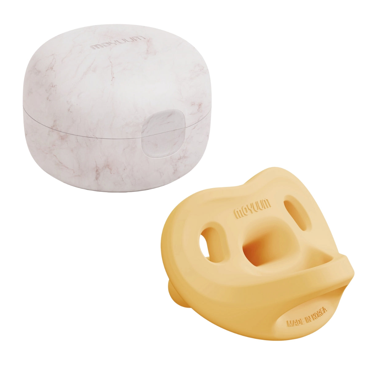 Moyuum All-Silicone Macaron Pacifier with Case, 3 Sizes (10 Colors)