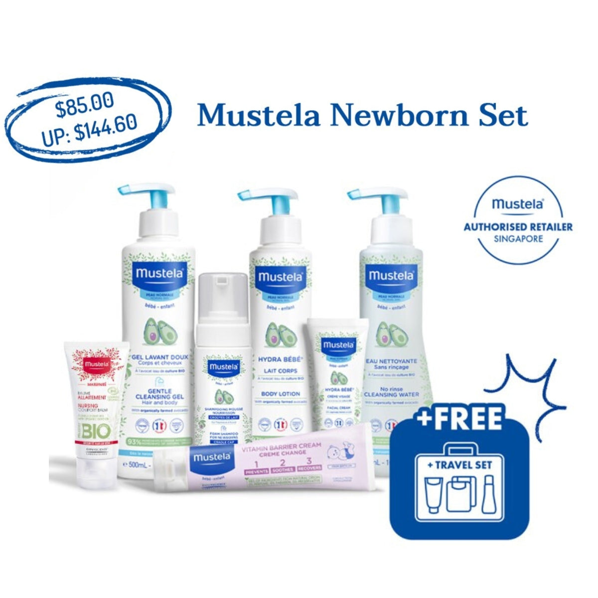 Mustela Newborn Essential Set with Nursing Comfort Balm (Exp 01/27)