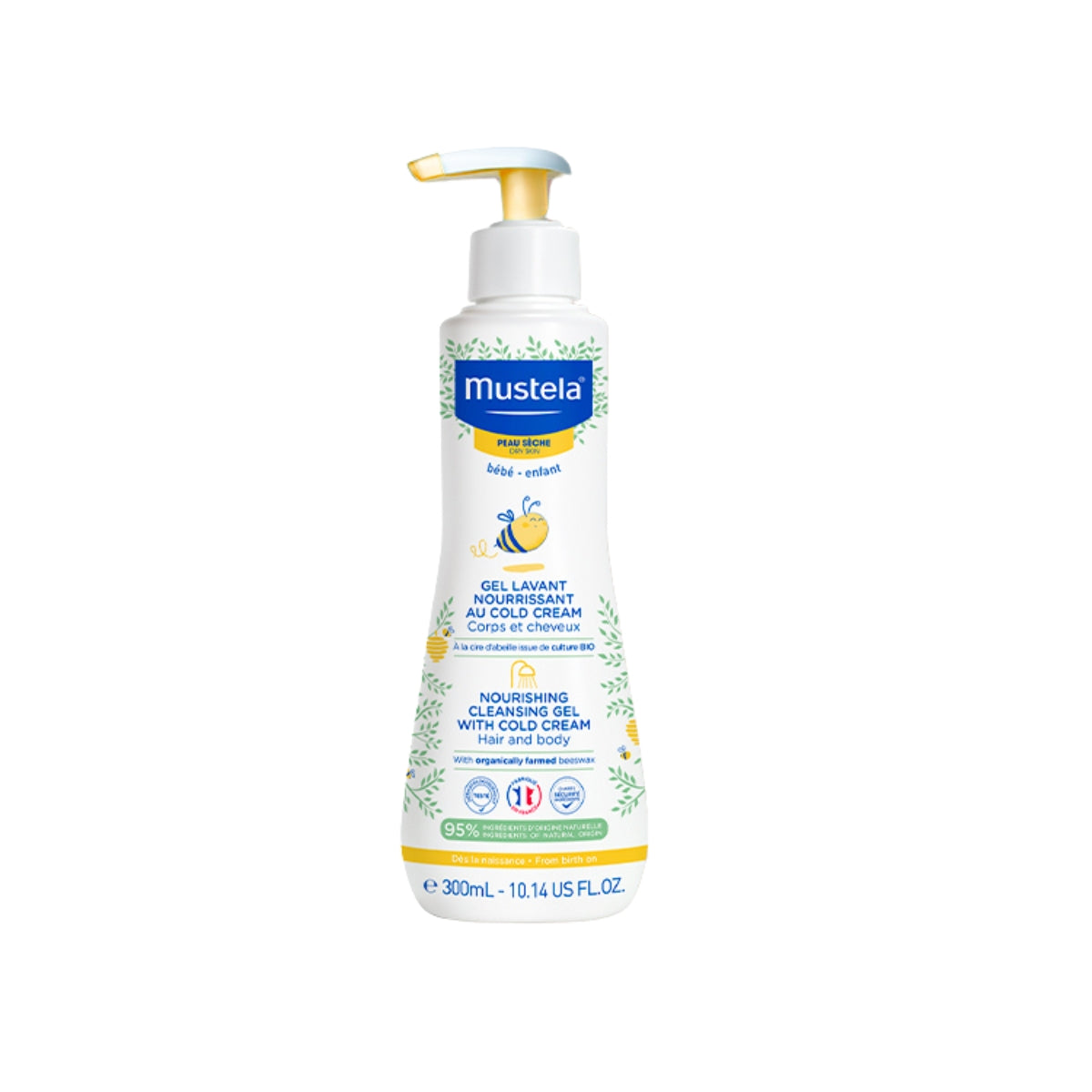 Mustela Nourishing Cleansing Gel with Cold Cream and Beeswax, 300ml (Exp 02/27)