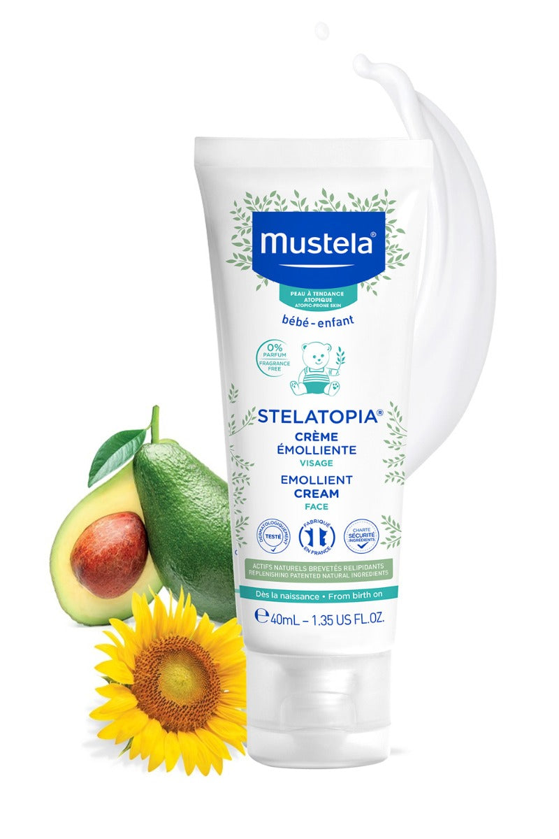 Mustela Stelatopia Emollient Face Cream, 40ml (exp 03/28)