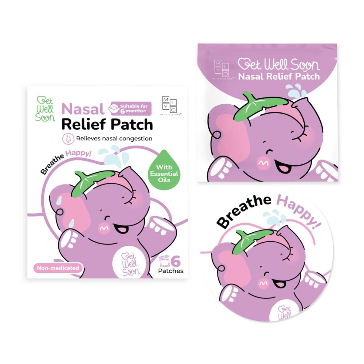 MyLO Breathe Happy Nasal Relief Patch, 6pcs (Exp 11/27)