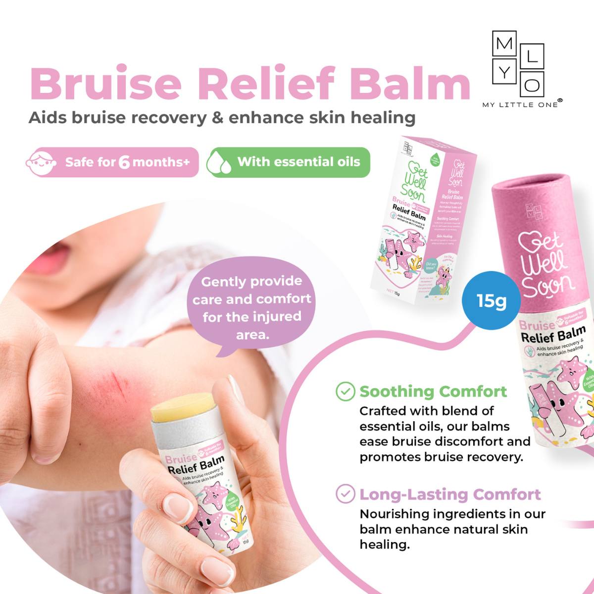 MyLO Get Well Soon Bruise Relief Balm, 15g (Exp 08/27)