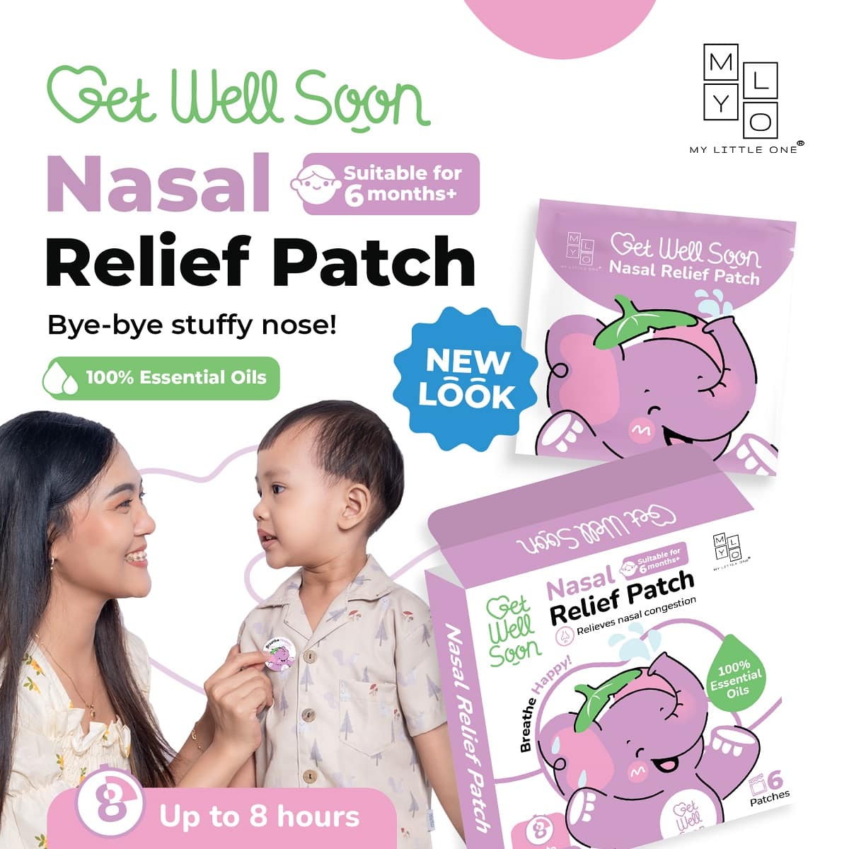 MyLO Breathe Happy Nasal Relief Patch, 6pcs (Exp 11/27)