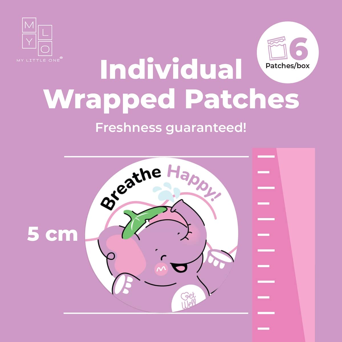 MyLO Breathe Happy Nasal Relief Patch, 6pcs (Exp 11/27)