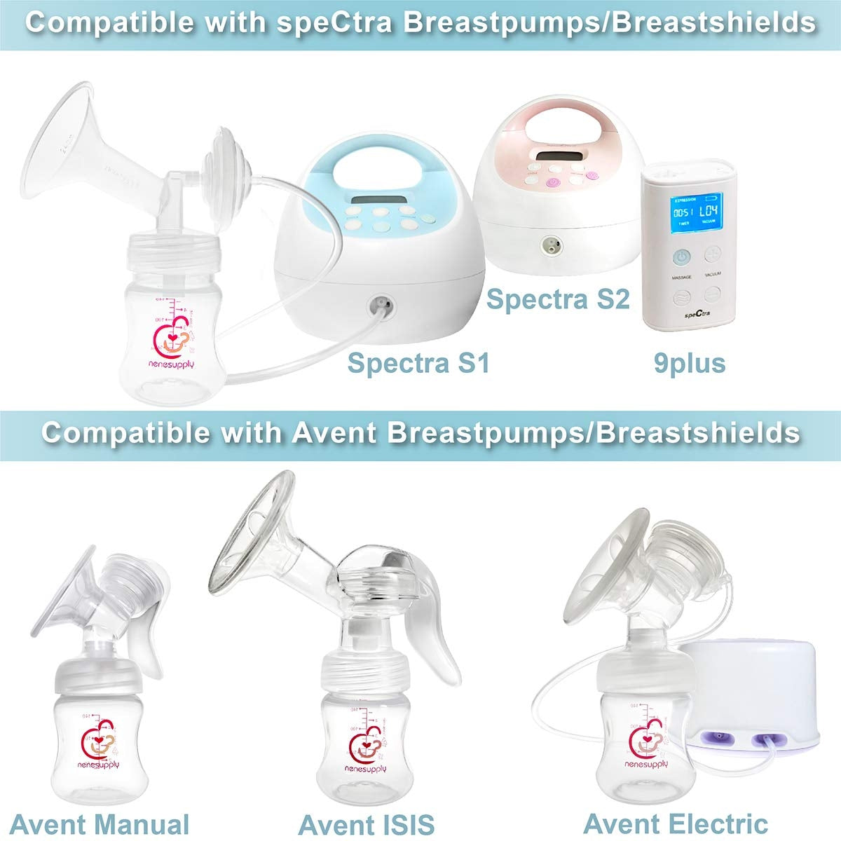Nenesupply Wide Mouth Breastmilk Storage Bottle (280ml/9oz) (4pk)