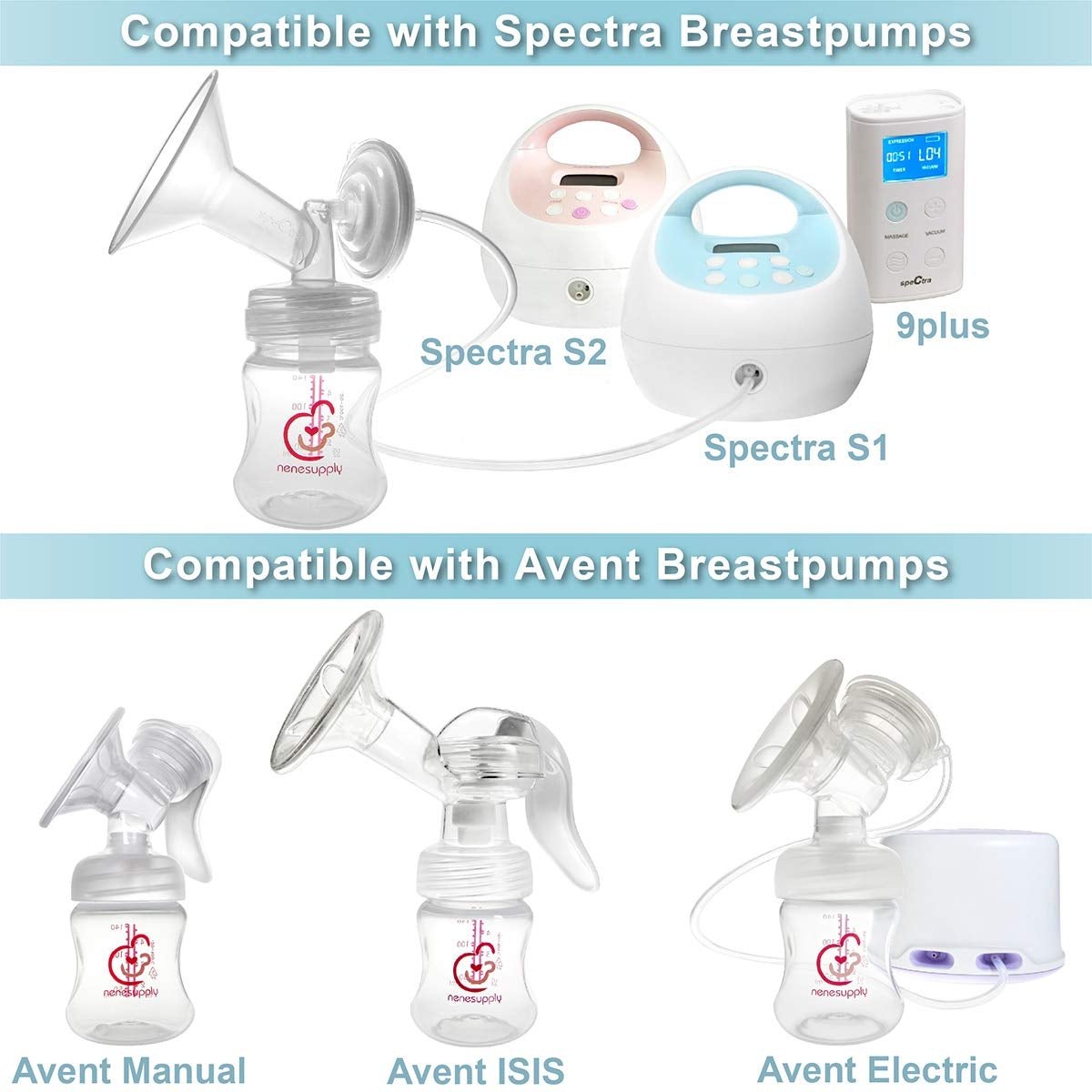 Nenesupply Wide Mouth Feeding Bottle (140ml/4.7oz) (2pk)
