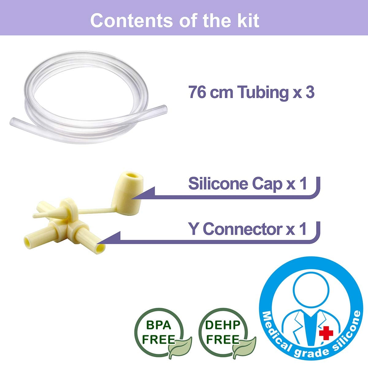 Nenesupply Tubing Set for Freemie Handsfree Cup (Closed System)