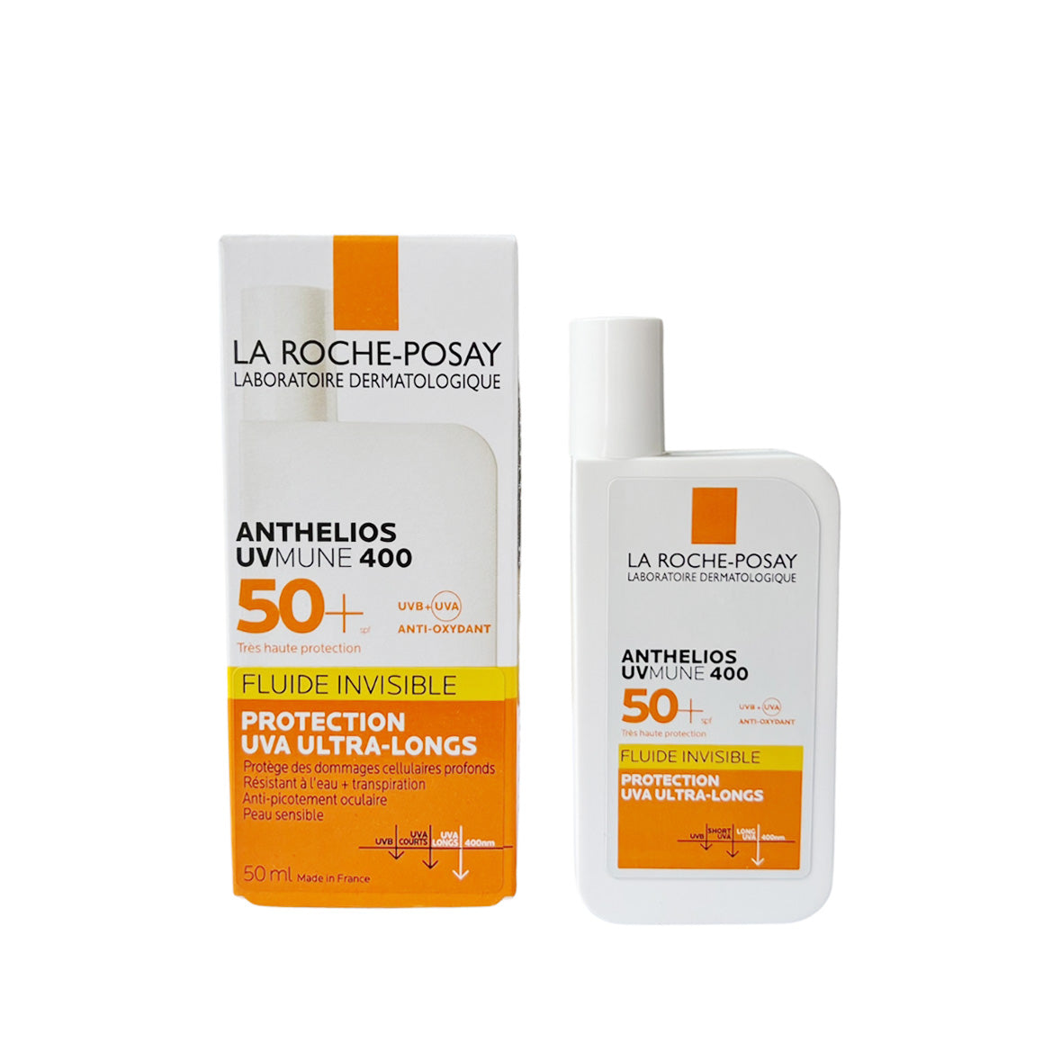La Roche-Posay Anthelios UVMune 400 Invisible Fluid Sunscreen, SPF50+ (50ml) Made in France - Exp 01/26