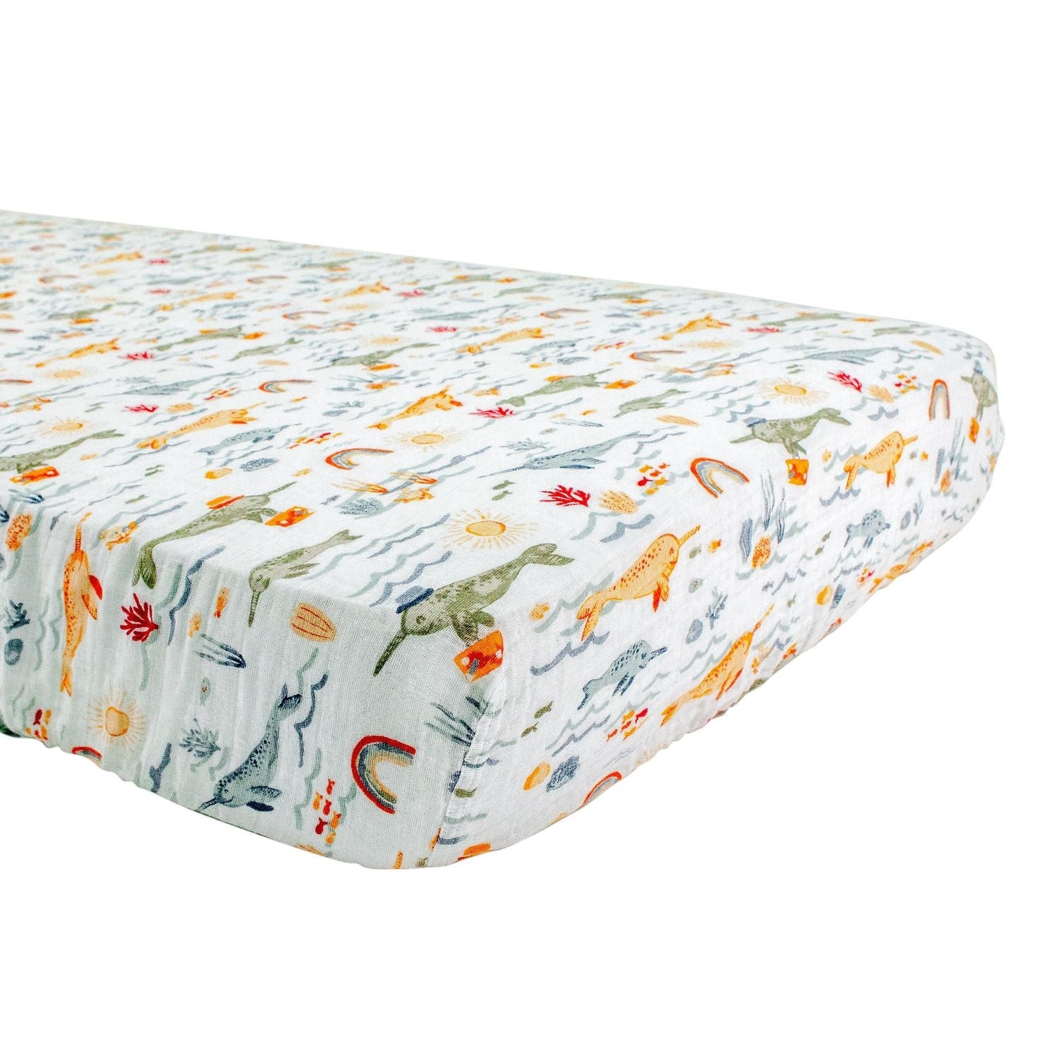 Bebe Au Lait Classic Muslin Fitted Crib Sheet (70x130cm) (18 Designs) - Pupsik Singapore