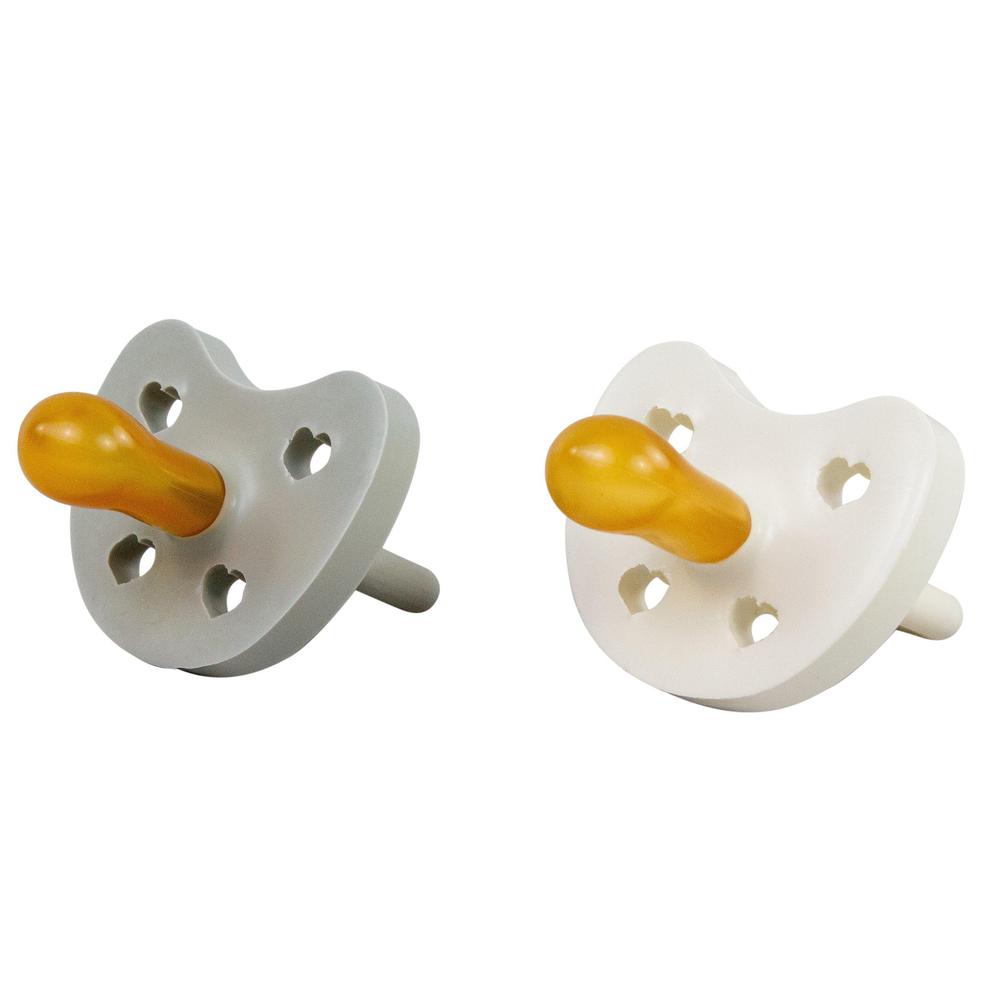 Bebe Au Lait Natural Rubber Pacifiers 2pk, 3-36M, (4 Colours) - Pupsik Singapore