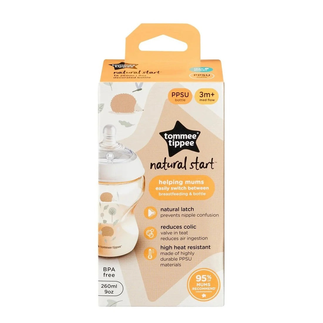 Tommee Tippee Natural Start Decor PPSU Bottle, 1/2pk (4 Types)