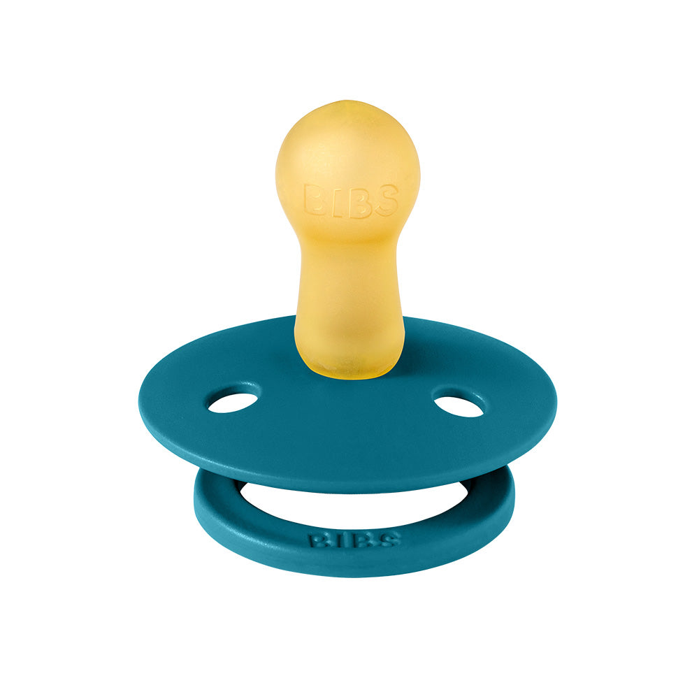 Bibs Round Colour Pacifier (2pk) - Nordic Mint/Forest Lake (2 Sizes) - Made in Denmark/EU