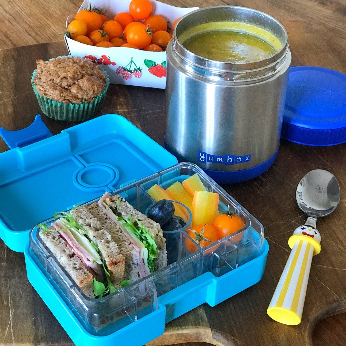 Yumbox Zuppa Thermal Food Jar w/ Spoon & Band, 415ml (4 Colors) - Pupsik Singapore