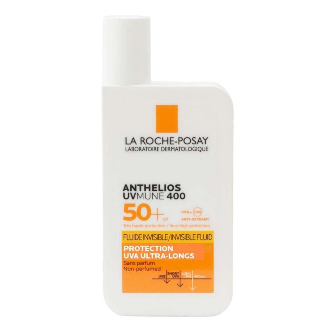 La Roche-Posay Anthelios UVMune 400 Fragrance-Free Invisible Fluid Sunscreen, SPF50+ (50ml) - Made in France - Exp 11/25