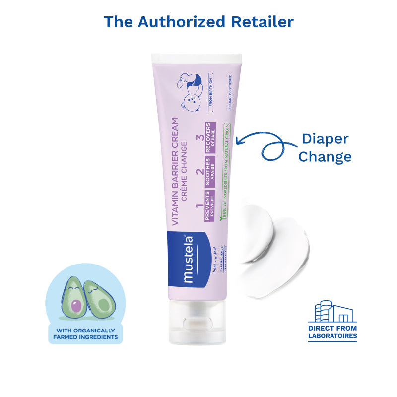 Mustela Vitamin Barrier Diaper Rash Cream 123, 100ml - Exp 10/27