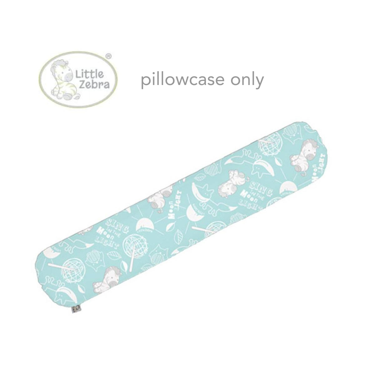 Little Zebra Soft Bamboo Pillow Case for Baby Bolster - Little Zebra & Fox