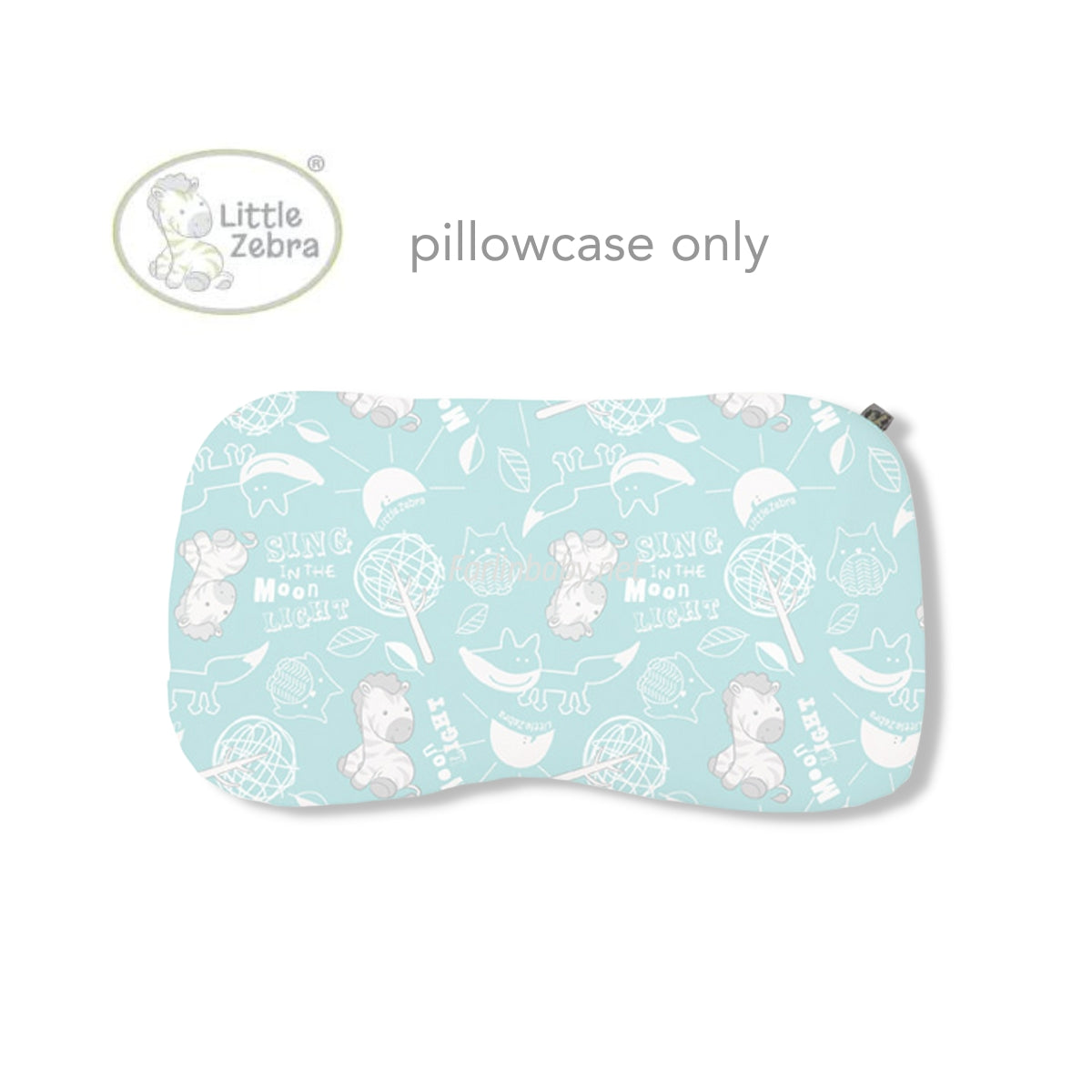 Little Zebra Soft Bamboo Pillow Case for Newborn Contour Pillow - Little Zebra & Fox