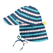 IPlay Flap Sun Protection Hat - Navy Star Striped (3 Sizes)