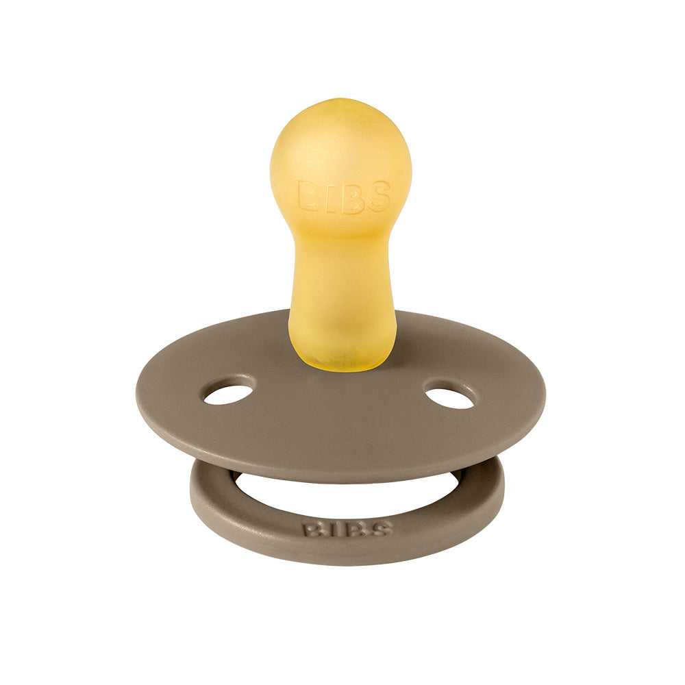 Bibs Round Colour Pacifier (2pk) - Dark Oak/Evergreen (2 Sizes) - Made in Denmark/EU