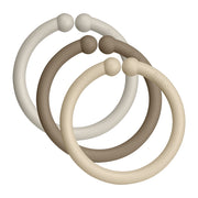 Bibs Loops Linking Toy, 12pk (3 Colors) - Made in Denmark/EU