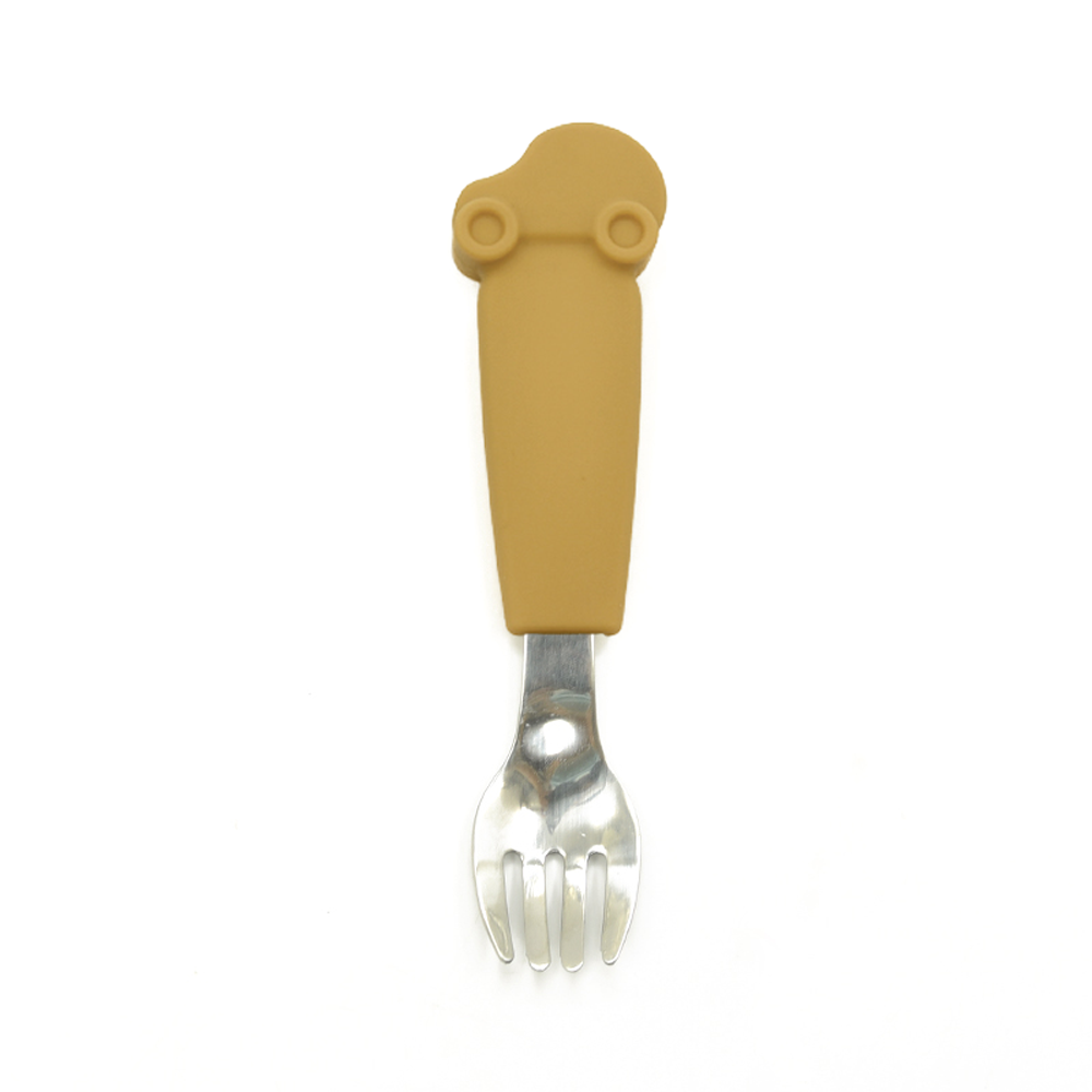 Biomom Silicone Handle Stainless Steel Little Fork (4 Designs)