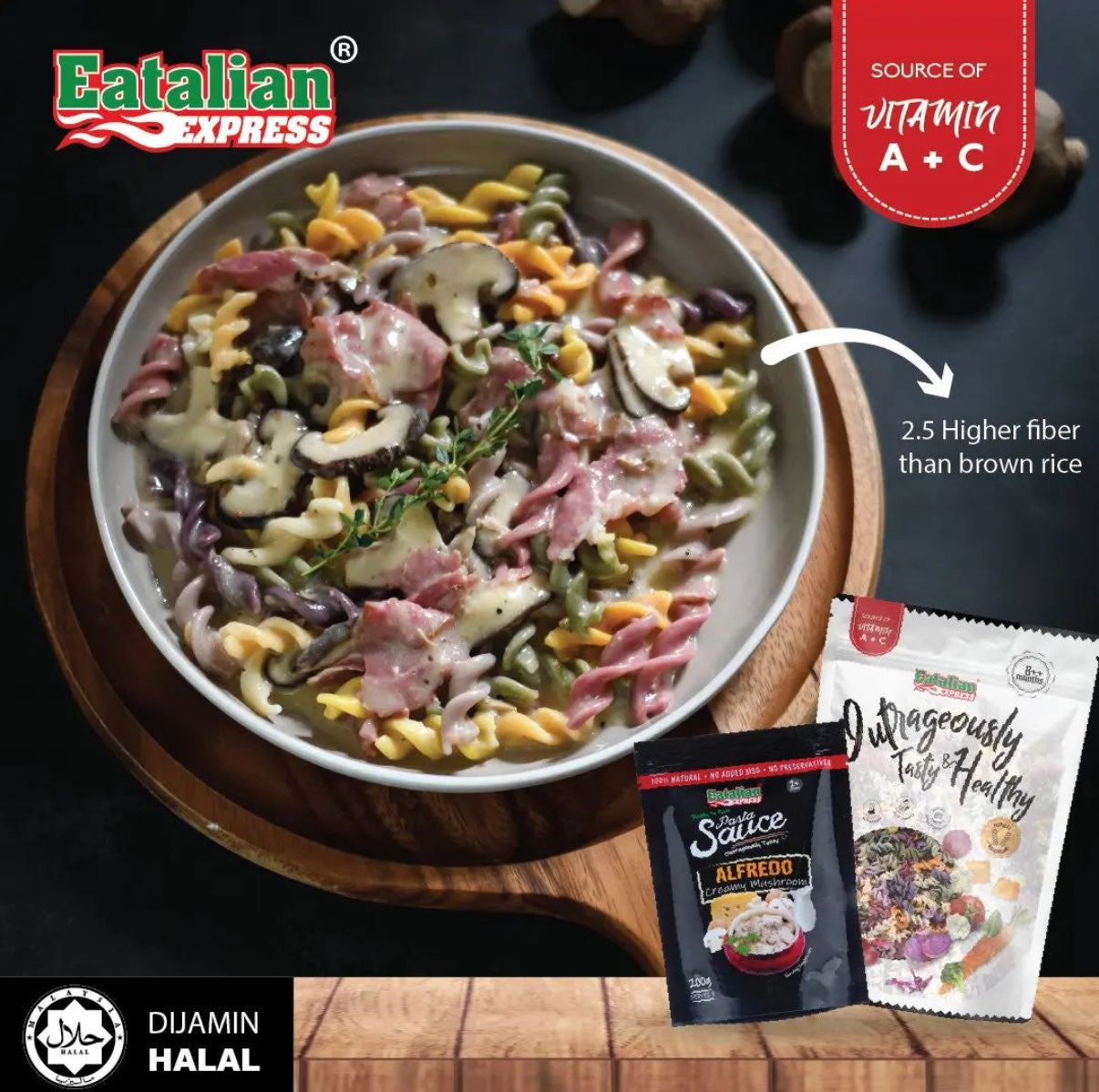 Eatalian Express Baby Veggie Pasta, 250g - Fusilli (Exp 06/27)