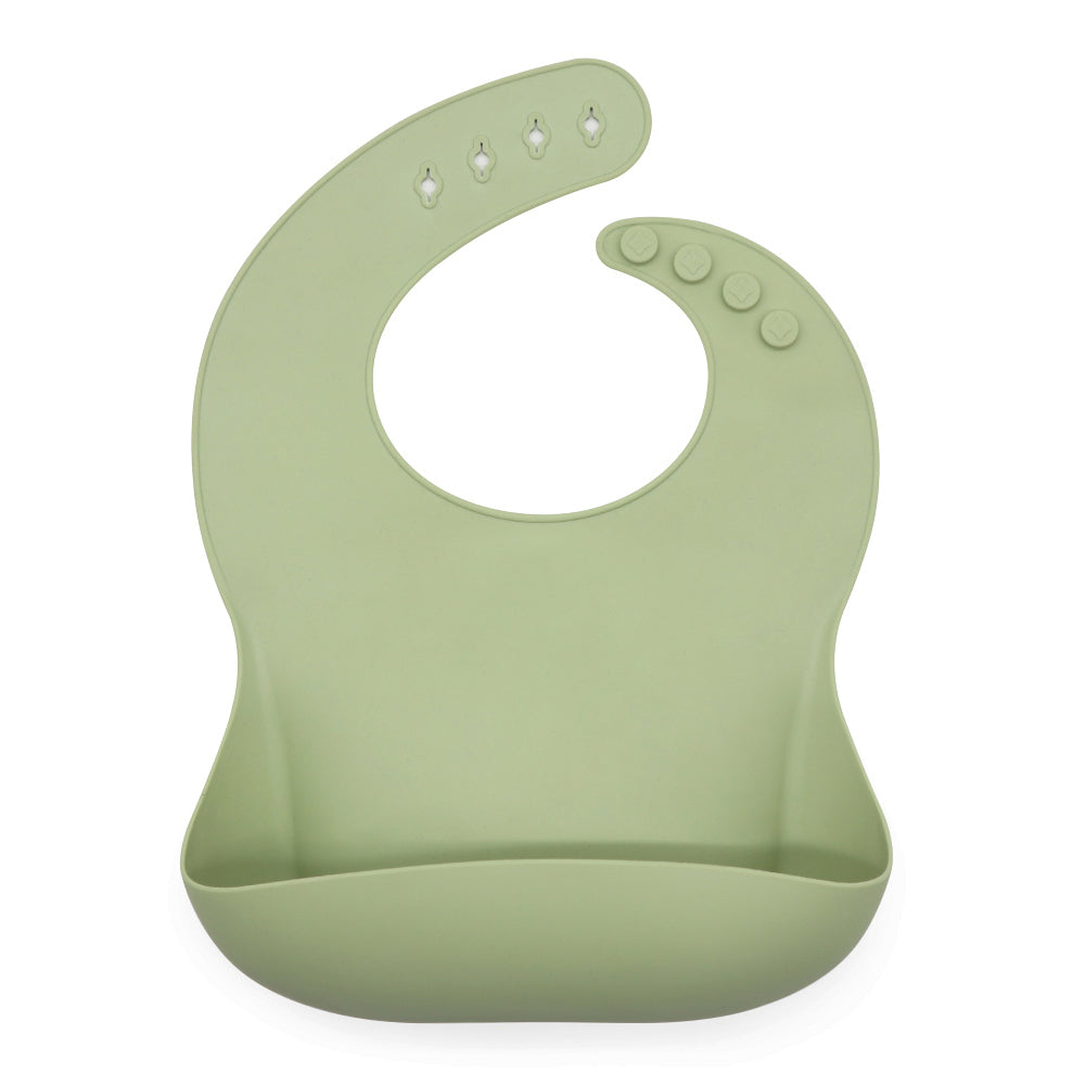 Biomom Silicone Plain Round Baby Bib (16 colors) - Pupsik Singapore
