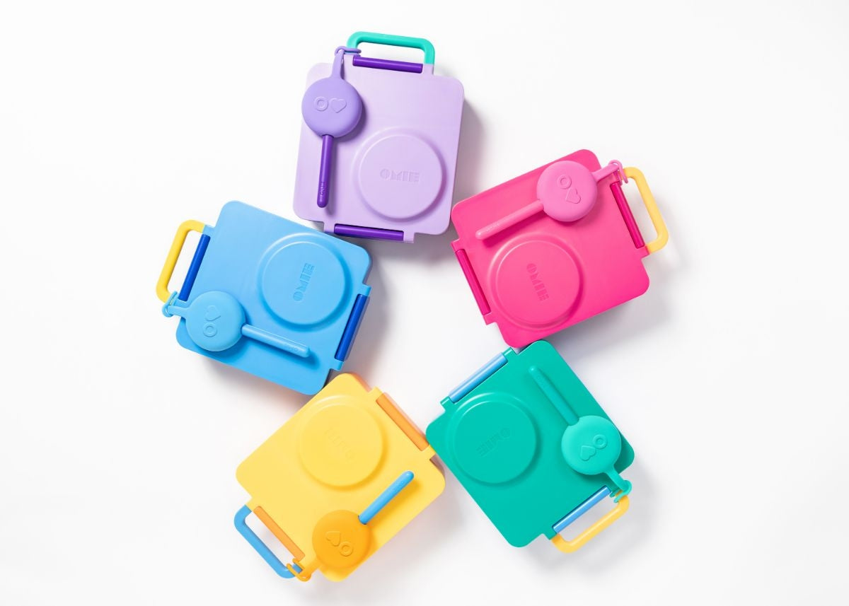 OmieBox OmiePod Utensil & Holder Set (5 Colours) - Pupsik Singapore