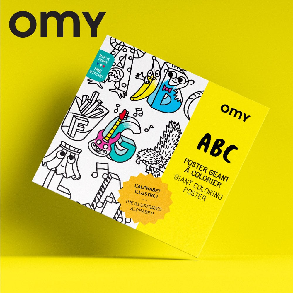 OMY Giant Coloring Poster, 100 x 70cm (6 Designs) - Pupsik Singapore