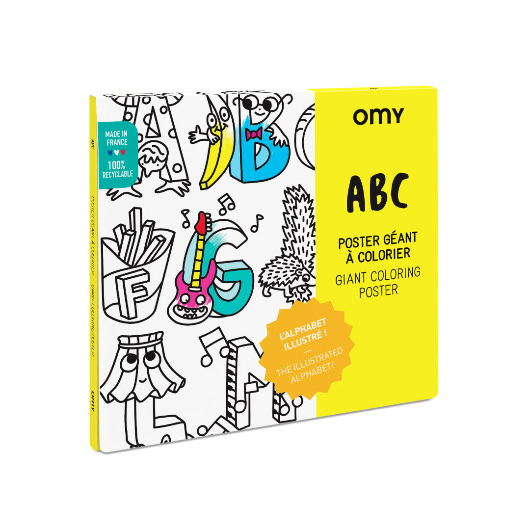 OMY Giant Coloring Poster, 100 x 70cm (6 Designs) - Pupsik Singapore