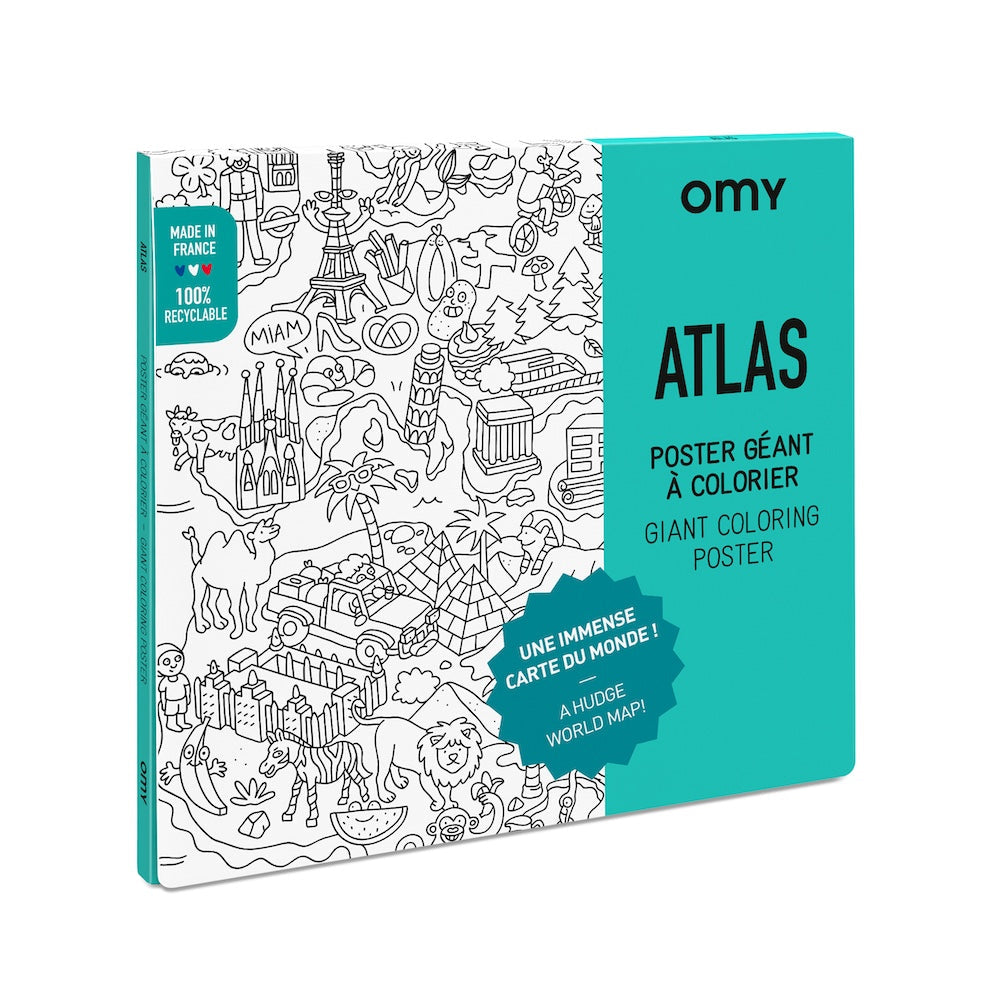 OMY Giant Coloring Poster, 100 x 70cm (4 Designs)