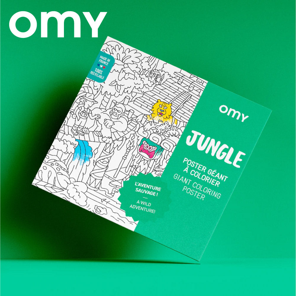 OMY Giant Coloring Poster, 100 x 70cm (6 Designs) - Pupsik Singapore