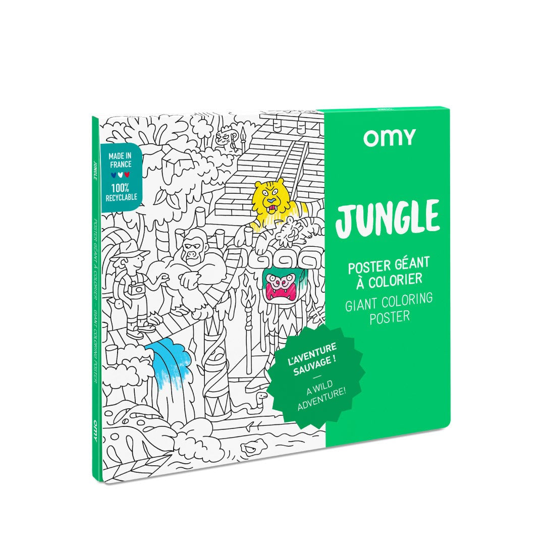 OMY Giant Coloring Poster, 100 x 70cm (6 Designs) - Pupsik Singapore