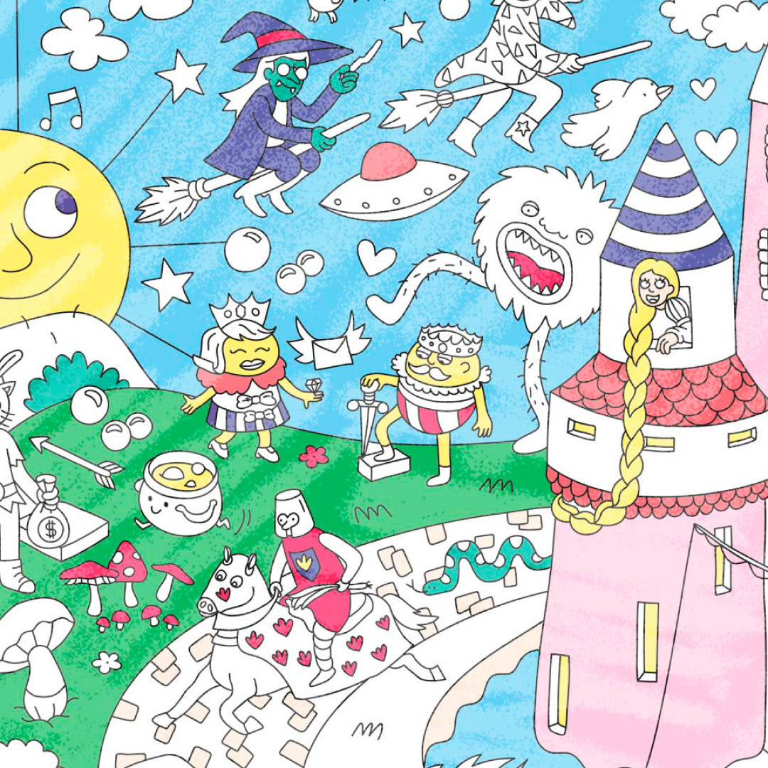OMY Giant Coloring Poster, 100 x 70cm (4 Designs)