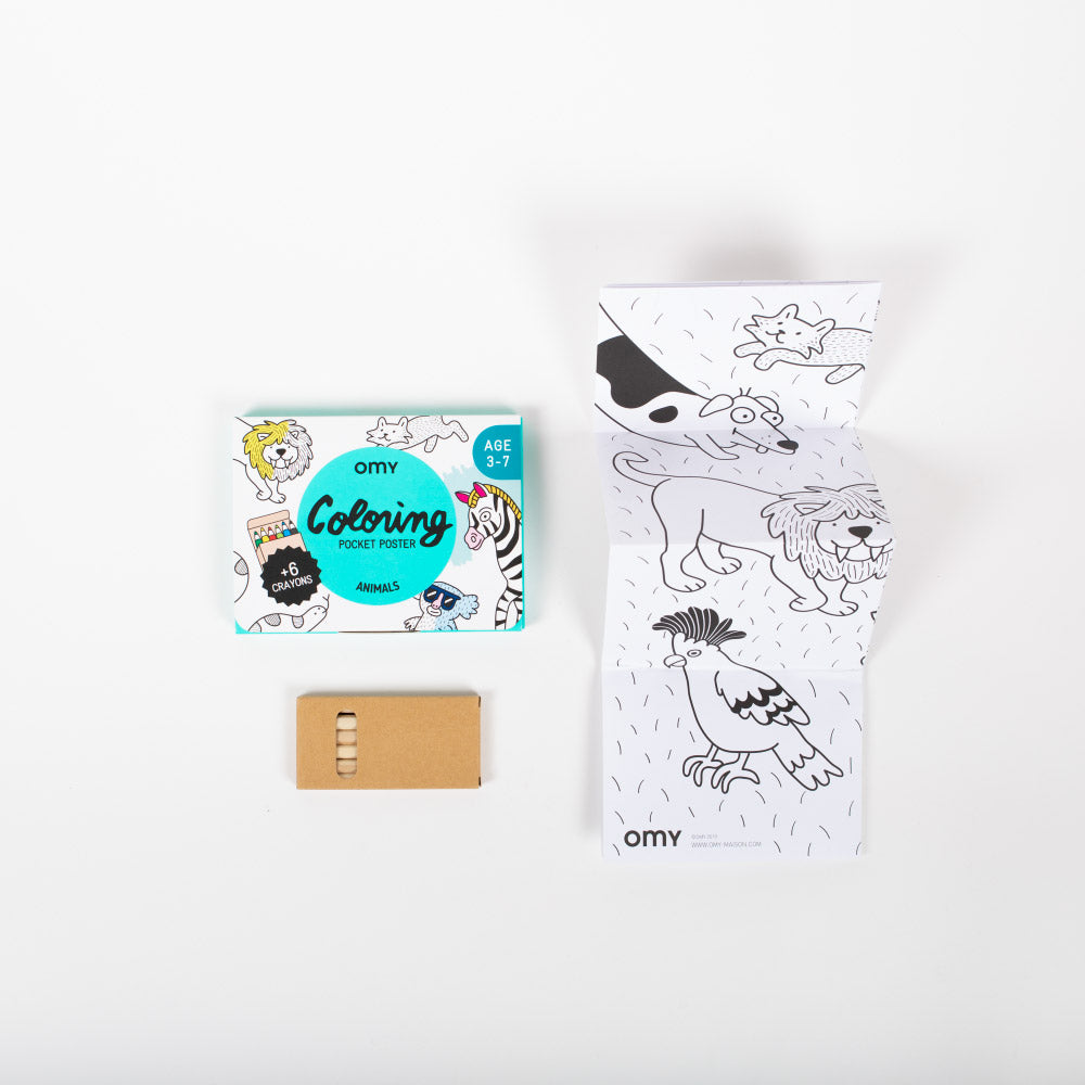 OMY Colouring Pocket Poster (4 Designs) - Pupsik Singapore