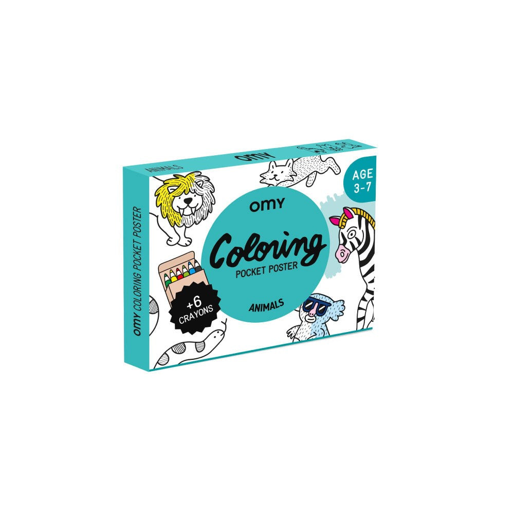 OMY Colouring Pocket Poster (4 Designs) - Pupsik Singapore