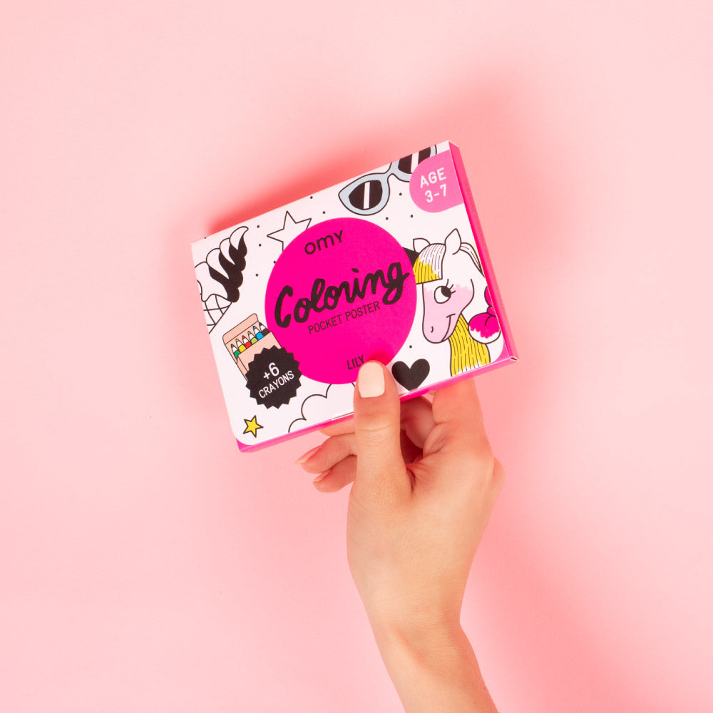 OMY Colouring Pocket Poster (4 Designs) - Pupsik Singapore