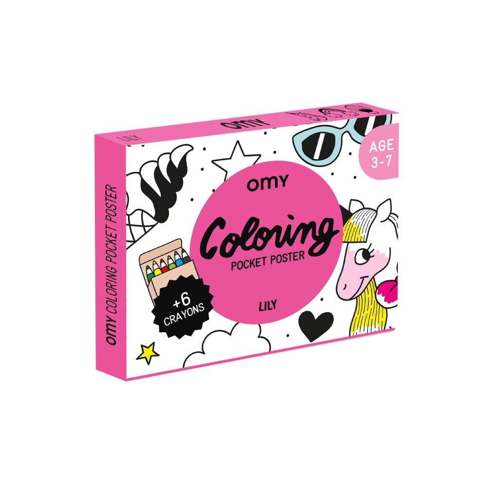 OMY Colouring Pocket Poster (4 Designs) - Pupsik Singapore