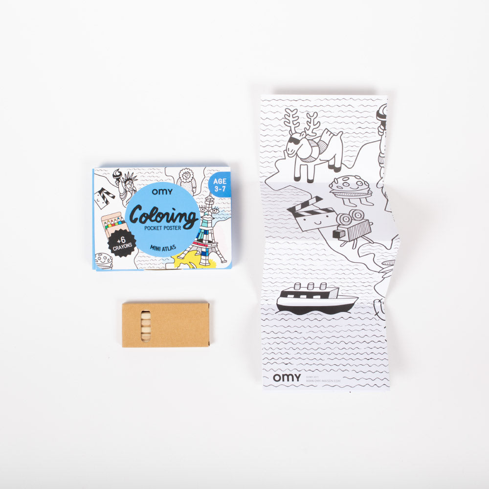OMY Colouring Pocket Poster (4 Designs) - Pupsik Singapore