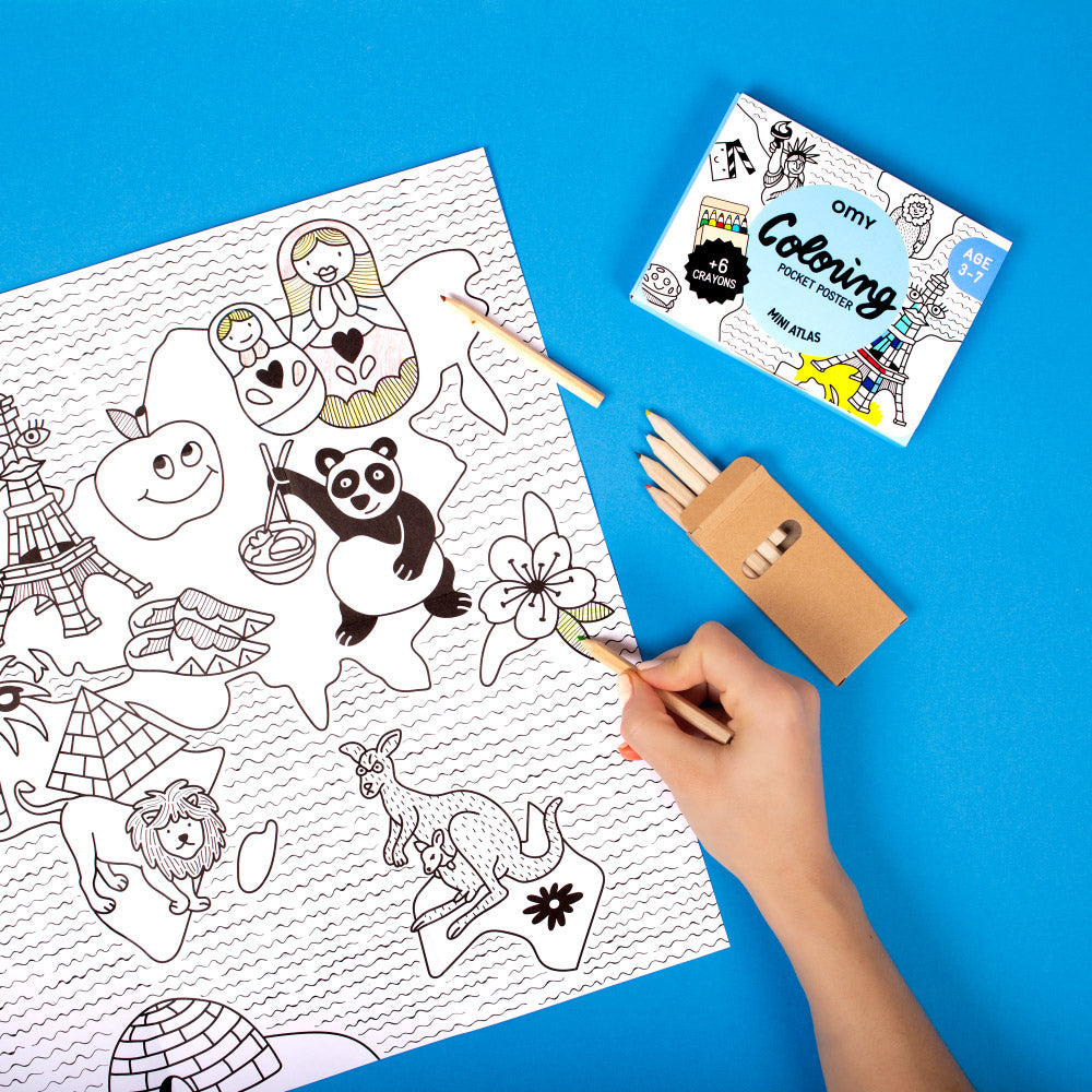 OMY Colouring Pocket Poster (4 Designs)