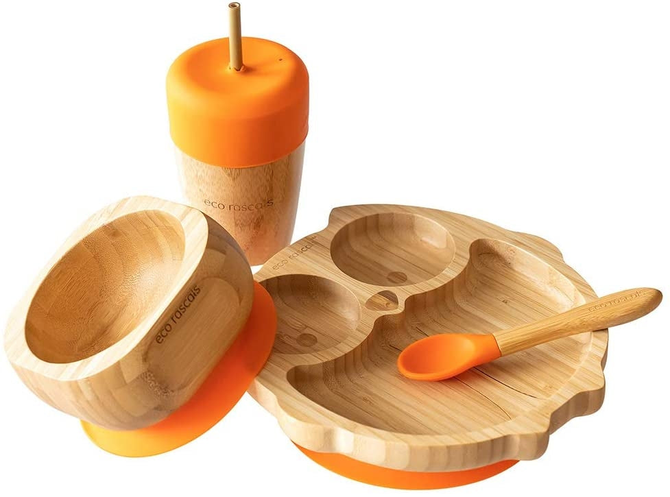 Eco Rascals Owl Tableware Gift Set (6 Colors) - Pupsik Singapore