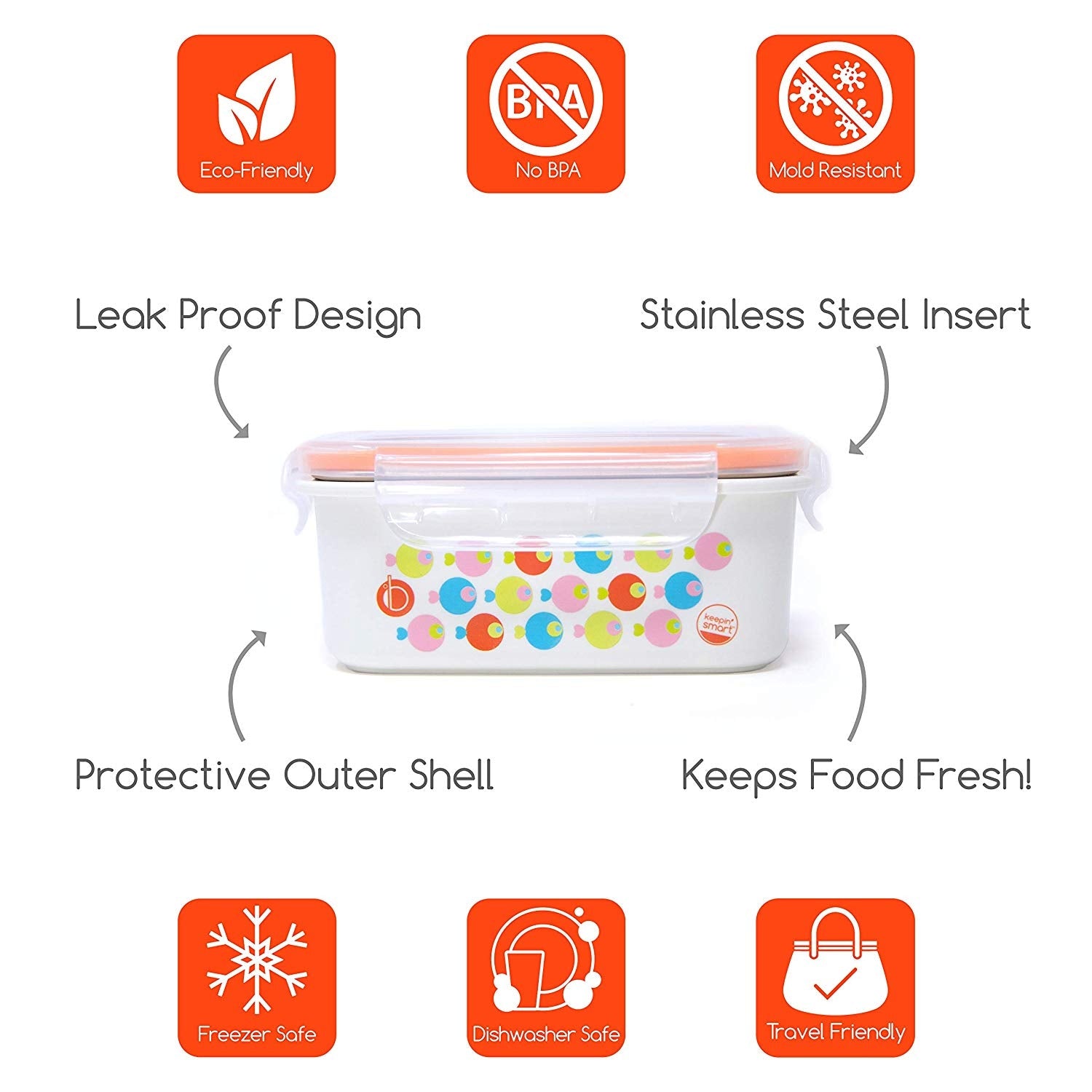 Innobaby Keepin' Fresh Stainless Steel Bento (15oz)  - 2 Colors - Pupsik Singapore