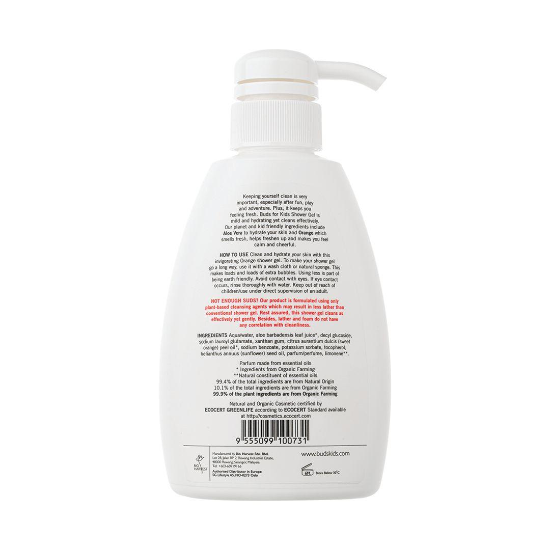 Buds Organics Orange Shower Gel, 350ml (exp 04/28)